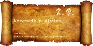 Kercsmár Vivien névjegykártya