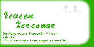 vivien kercsmar business card