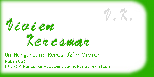 vivien kercsmar business card